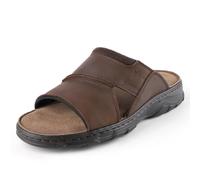 riemot Sandales Homme Cuir pour Hommes - Pantoufles Chaussures de Plage Tongs, Pêcheur à Large Ouverture Mules Sandales d'Été, Souples et Confortables pour l'Intérieur et l'Extérieur, EU 42