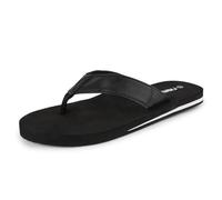 riemot Tong Hommes, Flip Flop, Tongue, Claquettes Ete de Plage et Piscine,Confort et Légères Tongs, Sandales de Marche Antidérapants,Cuir Noir EU 42