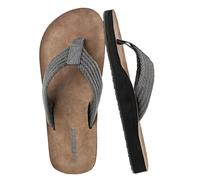 riemot Tongs Homme Confortables - Sandales Légeres, Antidérapantes, Tong Chaussures Été avec Support de Voûte Plantaire, Idéal Tongues pour Plage Piscine Jardin ou Loisirs Quotidiens, 44 EU