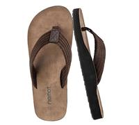 riemot Tongs Homme Confortables - Sandales Légeres, Antidérapantes, Tong Chaussures Été avec Support de Voûte Plantaire, Idéal Tongues pour Plage Piscine Jardin ou Loisirs Quotidiens, 46 EU