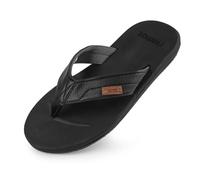 riemot Tongs pour Homme Sandales d'été Antidérapantes chaussure plage confortables et douces Noir 45 EU