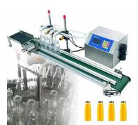 Riempitrice Automatica Liquidi a 4 e 150 W Riempitrice per Bottiglie 10 500 ml con Nastro Trasportatore vcità Reabile per Vino Bev Cosmetici Mini Linea Produze
