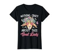 Rien de Fou de Cette chevreuse Animal de Ferme T-Shirt Graphique avec Valeur, Femme, Noir, M