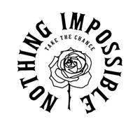 rien d'impossible citation slogan typographie conception graphique Stickers muraux en vinyle 42x43.1cm Personnalisation Noir