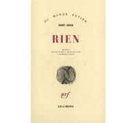 Rien - Henry Green - Gallimard - broché - Livre