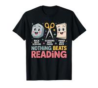 Rien ne Bat la Lecture Pierre Feuille Ciseaux T-Shirt