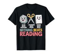 Rien ne Bat la Lecture Pierre Feuille Ciseaux T-Shirt