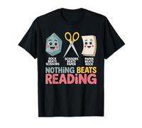 Rien ne Bat la Lecture Pierre Feuille Ciseaux T-Shirt