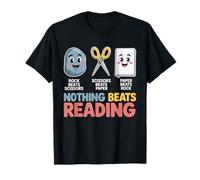 Rien ne Bat la Lecture Pierre Feuille Ciseaux T-Shirt