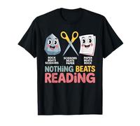 Rien ne Bat la Lecture Pierre Feuille Ciseaux T-Shirt
