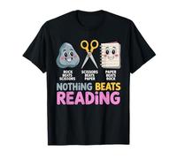 Rien ne Bat la Lecture Pierre Feuille Ciseaux T-Shirt
