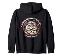 Rien ne Brise Mon Sang-Froid Infirmière pour Chats Que Je Pratique Sweat à Capuche