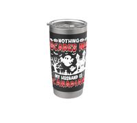 Rien ne me fait peur, mon mari est une épouse canadienne, Halloween Gobelet isotherme en acier inoxydable double paroi