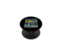 Rien ne m'effraie, J'Ai Deux Filles pour Darks PopSockets PopGrip Adhésif