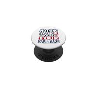 Rien ne m'effraie, J'Ai Quatre Filles pour Darks PopSockets PopGrip Adhésif