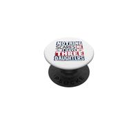 Rien ne m'effraie, J'Ai Trois Filles pour Darks PopSockets PopGrip Adhésif