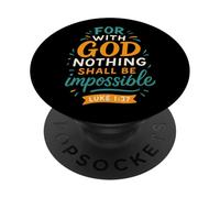 Rien ne Sera Impossible Luke 1 37 - Vintage Christian PopSockets PopGrip Adhésif