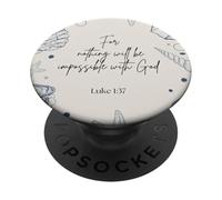 Rien ne Sera Possible avec God Summer Sea Shell Christian PopSockets PopGrip Adhésif