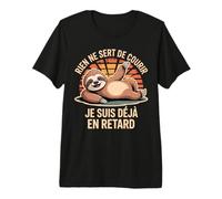 Rien Ne Sert De Courir Humour Rigolo Homme Marrant T-Shirt Haut de Gamme