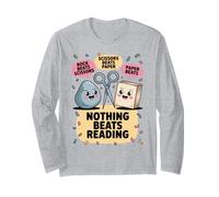 Rien ne Vaut la Lecture - Ciseaux à Papier Amusants pour Amateurs de Livres Manche Longue