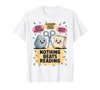 Rien ne Vaut la Lecture - Ciseaux à Papier Amusants pour Amateurs de Livres T-Shirt