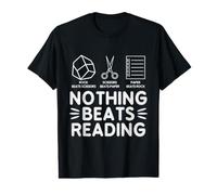 Rien ne Vaut la Lecture de Ciseaux à Papier Amusants pour Les Amateurs de Livres T-Shirt Graphique avec Valeur