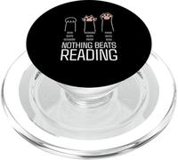 Rien ne Vaut la Lecture pour Les Amoureux des Chats et Les vers de bibliothèque PopSockets PopGrip pour MagSafe