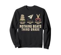 Rien ne Vaut Les Ciseaux en Papier de Roche de troisième qualité Design école Sweatshirt