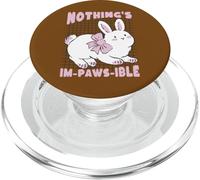 Rien n'est im-Paws-Ible, Jolie Phrase de Lapin PopSockets PopGrip pour MagSafe