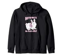 Rien n'est im-Paws-Ible, Jolie Phrase de Lapin Sweat à Capuche