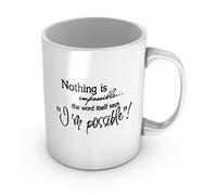 Rien N'Est Impossible, Le Mot Lui-Même Le Dit. Je Suis Possible. Citation Inspirante. Tasse À Café Porcelaine Tasses Impression Tasse Pour Thé Petit Déjeuner Ami 330Ml