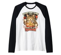 Rien n'est Plus apaisant qu'un Bol rempli de Ramen Funny Cat Manche Raglan