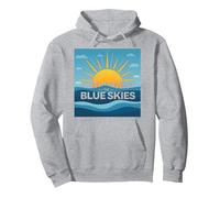 Rien Que Le Ciel Bleu - Sunny Optimism Sweat à Capuche, Unisexe pour Adultes, Gris Chiné, M