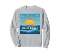 Rien Que Le Ciel Bleu - Sunny Optimism Sweatshirt, Unisexe pour Adultes, Gris Chiné, XXL