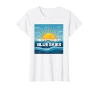 Rien Que Le Ciel Bleu - Sunny Optimism T-Shirt, Femme, Blanc, 3XL