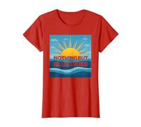 Rien Que Le Ciel Bleu - Sunny Optimism T-Shirt, Femme, Rouge, XL