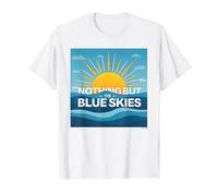 Rien Que Le Ciel Bleu - Sunny Optimism T-Shirt, Homme, Blanc, XXL
