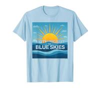 Rien Que Le Ciel Bleu - Sunny Optimism T-Shirt, Homme, Bleu Céleste, L