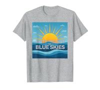 Rien Que Le Ciel Bleu - Sunny Optimism T-Shirt, Homme, Gris Chiné, S
