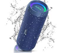 RIENOK Enceinte Portable Bluetooth aux Basses Renforcées, 30H, Bluetooth 5.3, 30W Enceinte Puissante, IPX7, AUX, TF Carte, pour Fêtes/Voyage/Extérieur, Bleu