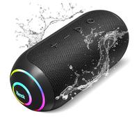 RIENOK S4 Max Enceinte Bluetooth Portable, 35W Haut Parleur Puissant, 3600mAh Baffle Bluetooth 5.3 Lumineuse, Autonomie 15H, Port TF/AUX, pour Soirées, Randonnées, Voyage