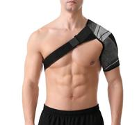 Rieoany Attelle Epaule pour Tendinite Epaule - Manchon Compression Réglable Confortable, Soutien Rotateurs Sportif pour Homme/Femme (Noir, Universal)
