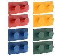 Rieoany Crochet Mural Adhésif 8 Pack, Accroche Serviette Salle de Bain, Patère Porte pour Vêtements Torchons