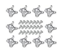 RIEONA 10/20 PCS Code d'angle Papillon combiné Amovible, Supports de connecteur de Support en Forme de L, Support d'angle détachable for Bois, Meubles (Color : Silverx20)
