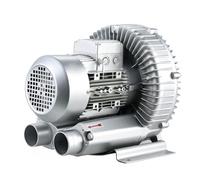RIEONA Turbine soufflante régénératrice, souffleur à Anneau Vortex Haute Pression, souffleur Vortex monophasé, Pompe à Vide Industrielle for soufflage ou Aspiration d'air(250W/0.33HP)