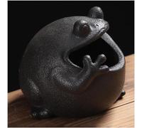 Rieort Cendrier Cendrier en céramique Forme de Grenouille cendriers Maison 9.7x9x9 Cm/3.8x3.5x3.5 po cendrier extérieur cendrier intérieur de Grand diamètre