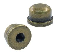 Rierdge Lot de 2 lampes en métal - Bouton décoratif bronzé classique pour support d'affichage de harpe - Filetage 1/4-27 - Pour lampes de table, lampes sur pied et maison (bronze)