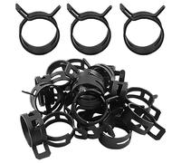 Rierdge Lot de 20 colliers de serrage de type bande à ressort de 38,1 cm - 24 mm - Noir