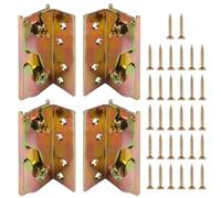 Rierously Lot de 4 Raccords lit, Ferrures à suspendre pour rampe et angle de lit, Connecteur d'angle