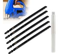 Rierousy 5 Pcs Lame Scie Sauteuse, Lame de Scie Sauteuse Convient pour Couper le Bois, Les Tubes en Plastique et Les Os de Viande Congelés (5pcs-T744D180mm)